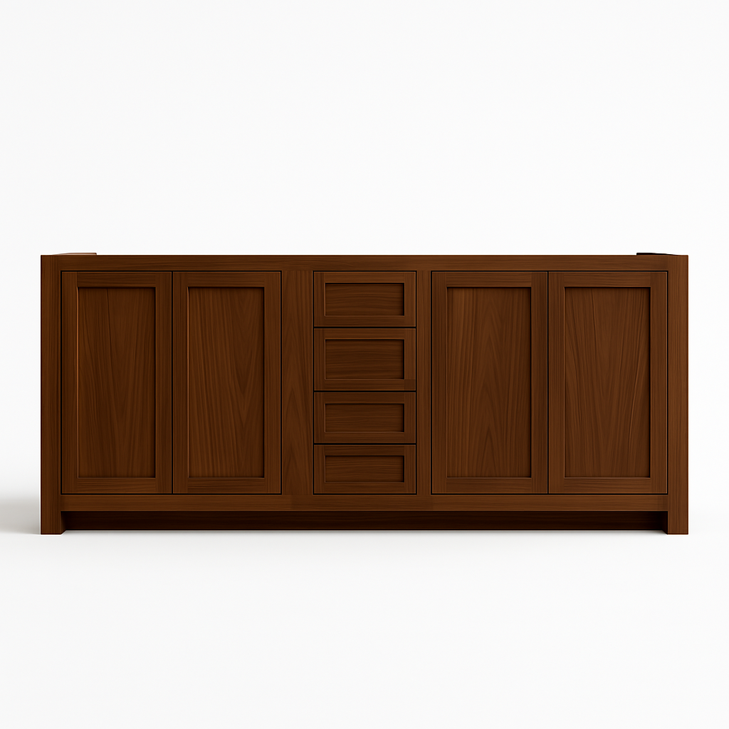 Free shipping - custom solid white oak vanity