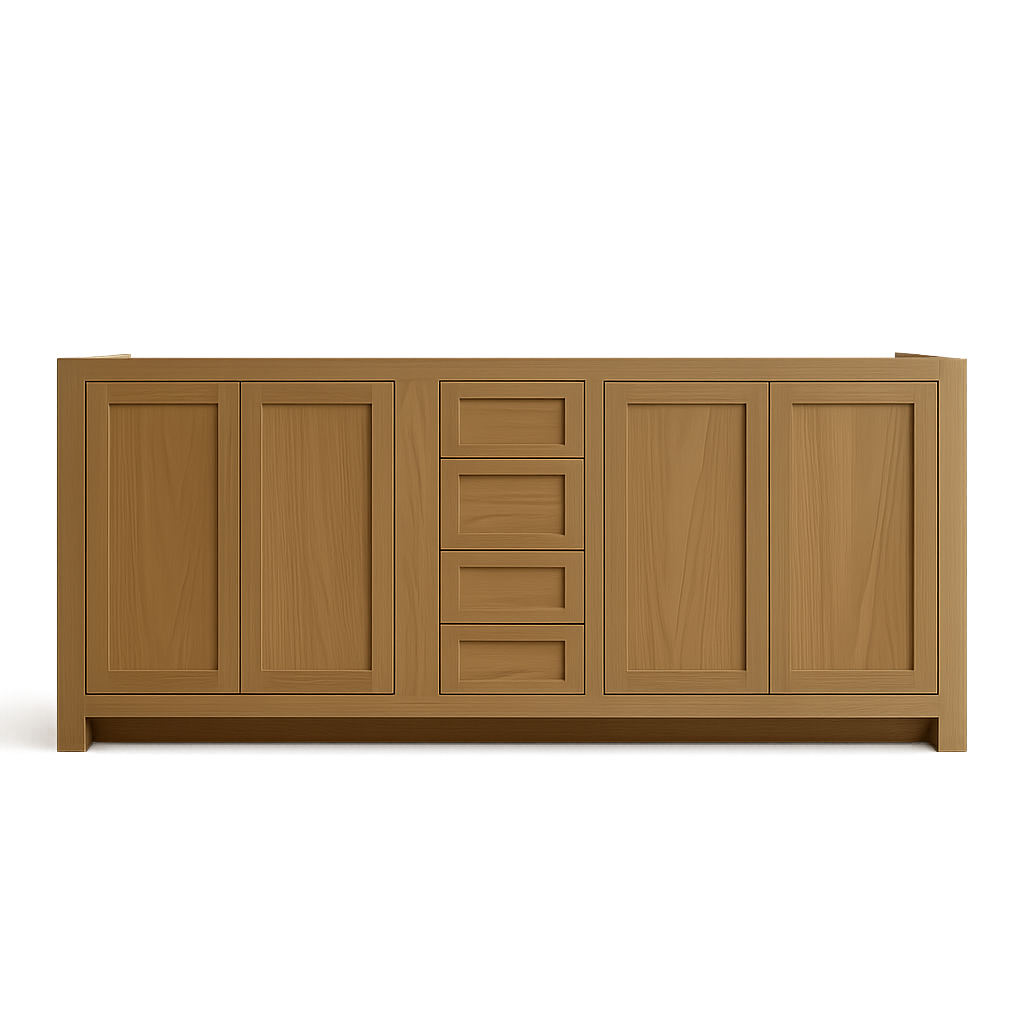 Free shipping - custom solid white oak vanity