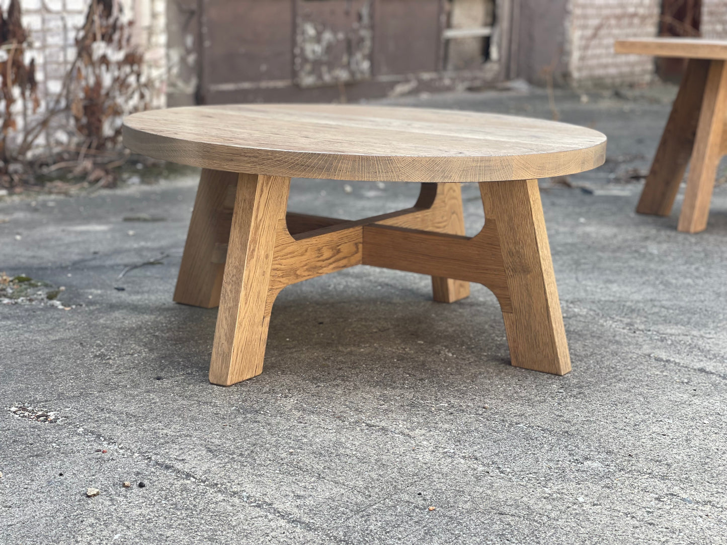 Davos Inspired White Oak Coffee Table - Salvaged Natural Finish