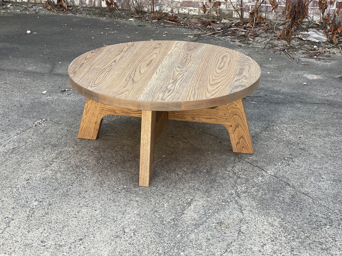 Davos Inspired White Oak Coffee Table - Salvaged Natural Finish