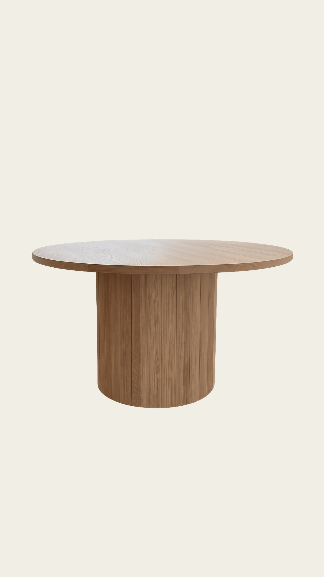 Round white oak dining table - Free shipping - Lulu and Georgia Inspired Fluted Round Dining Table