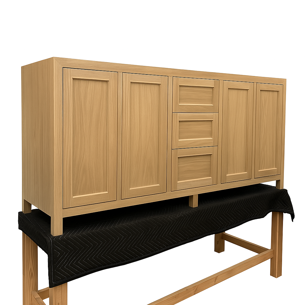 Free shipping - custom solid white oak vanity