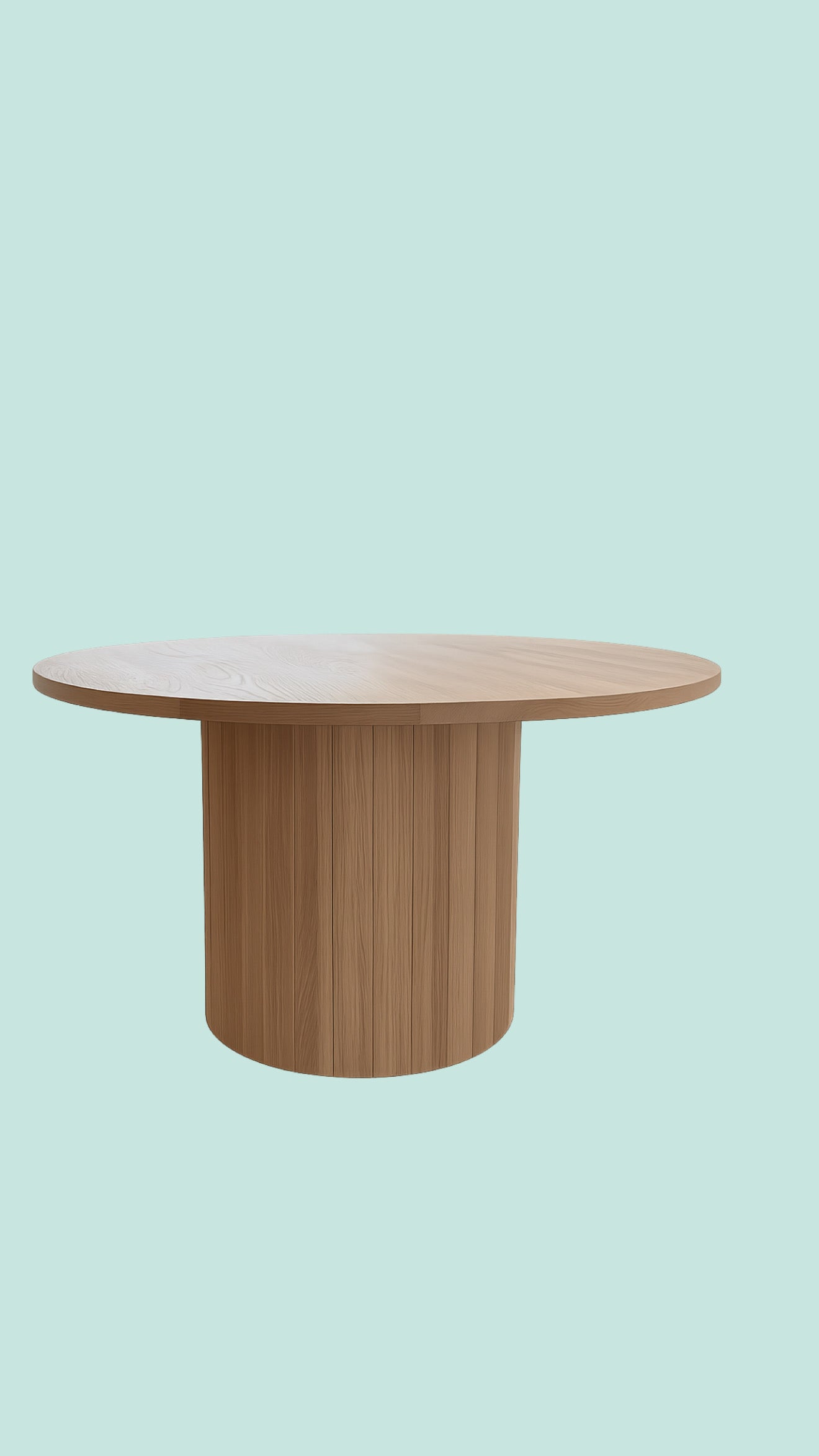 Round white oak dining table - Free shipping - Lulu and Georgia Inspired Fluted Round Dining Table