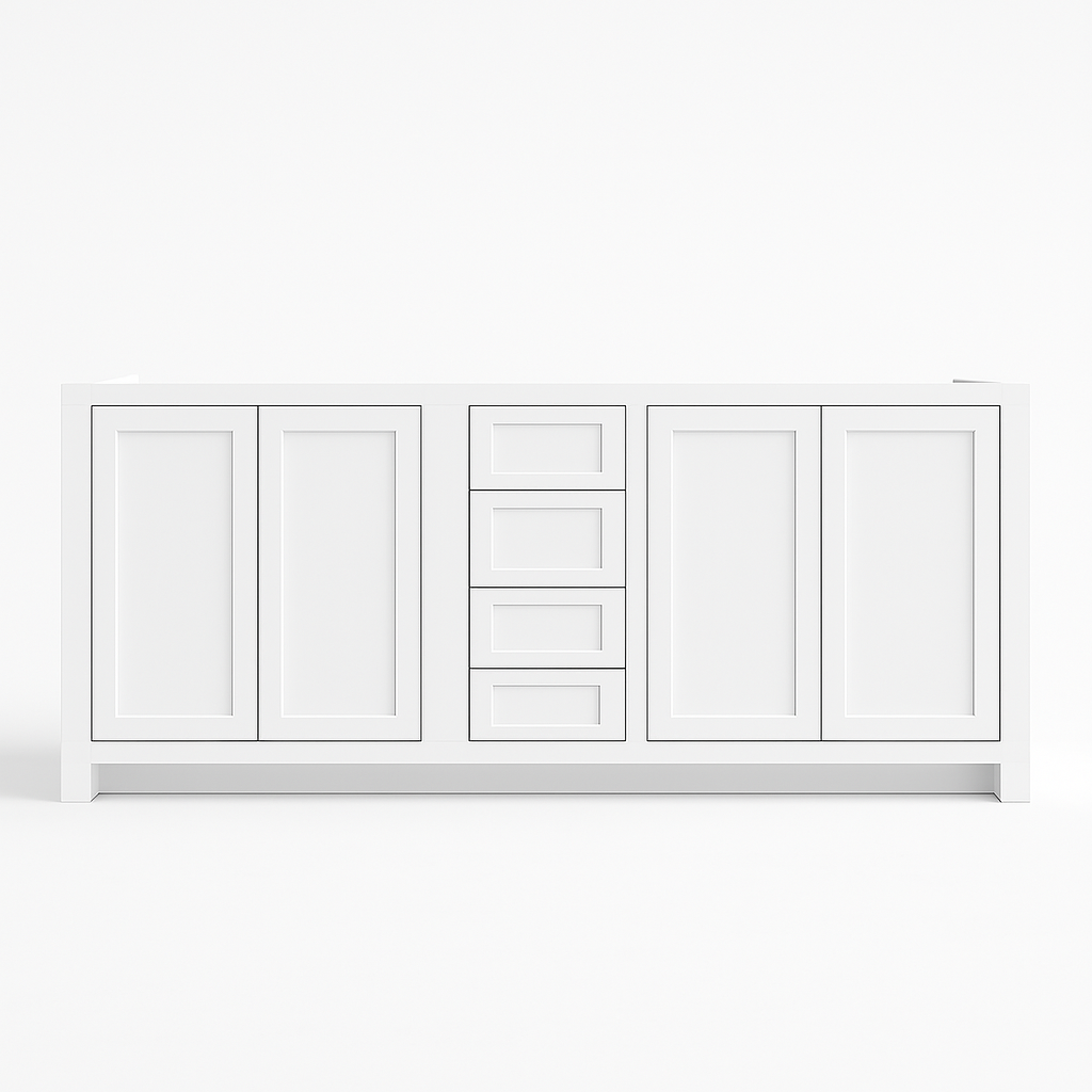 Free shipping - custom solid white oak vanity