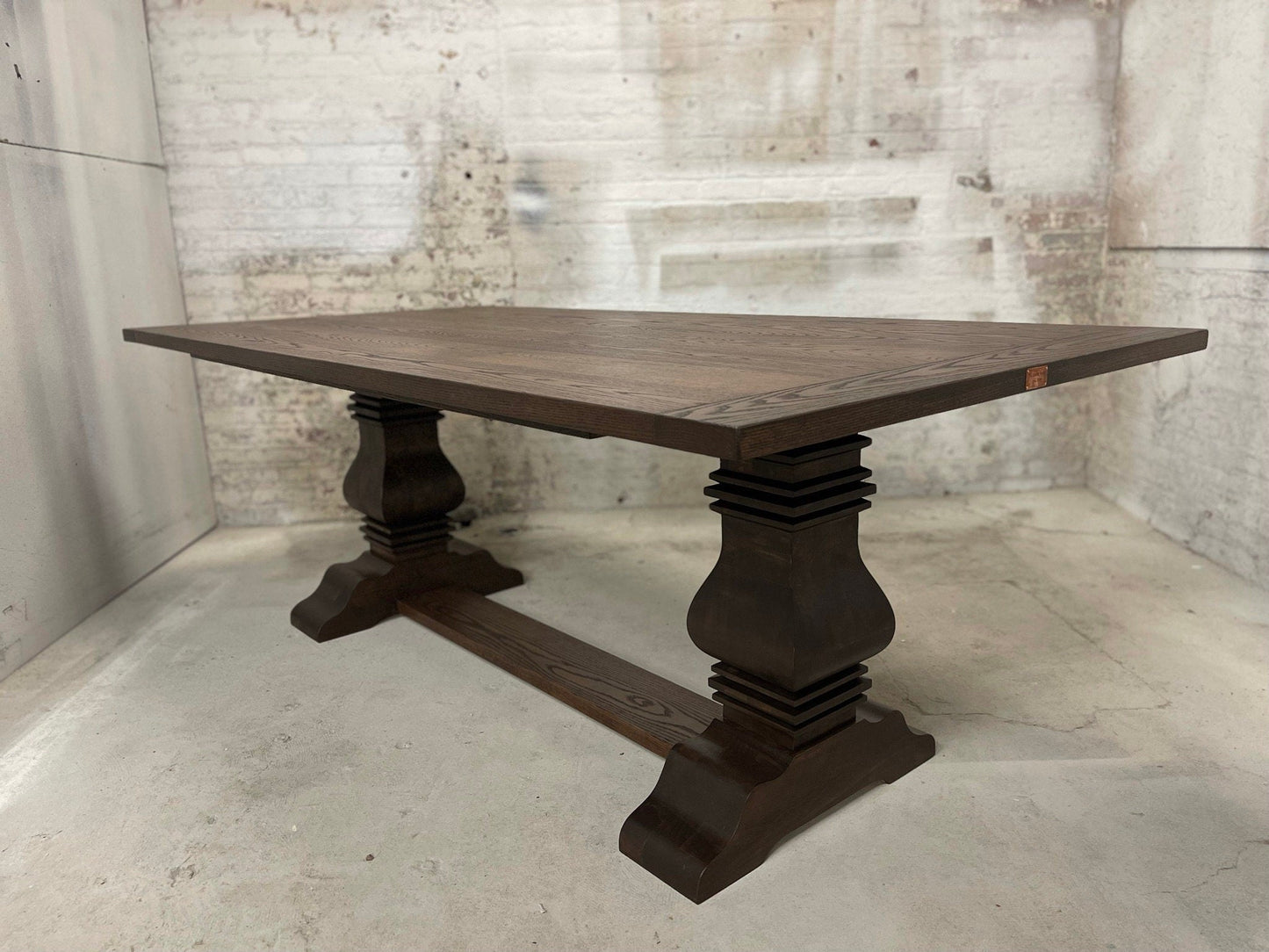 FREE SHIPPING - Restoration Hardware/Arhaus Inspired Double Pedestal Dining Table