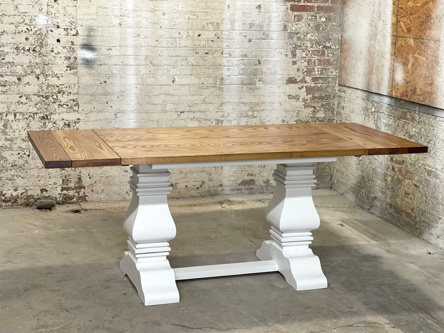 FREE SHIPPING - Restoration Hardware/Arhaus Inspired Double Pedestal Dining Table