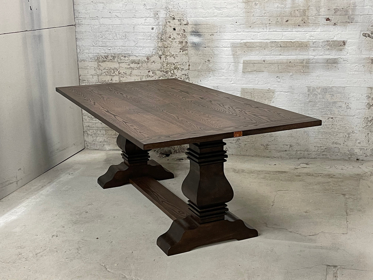 FREE SHIPPING - Restoration Hardware/Arhaus Inspired Double Pedestal Dining Table