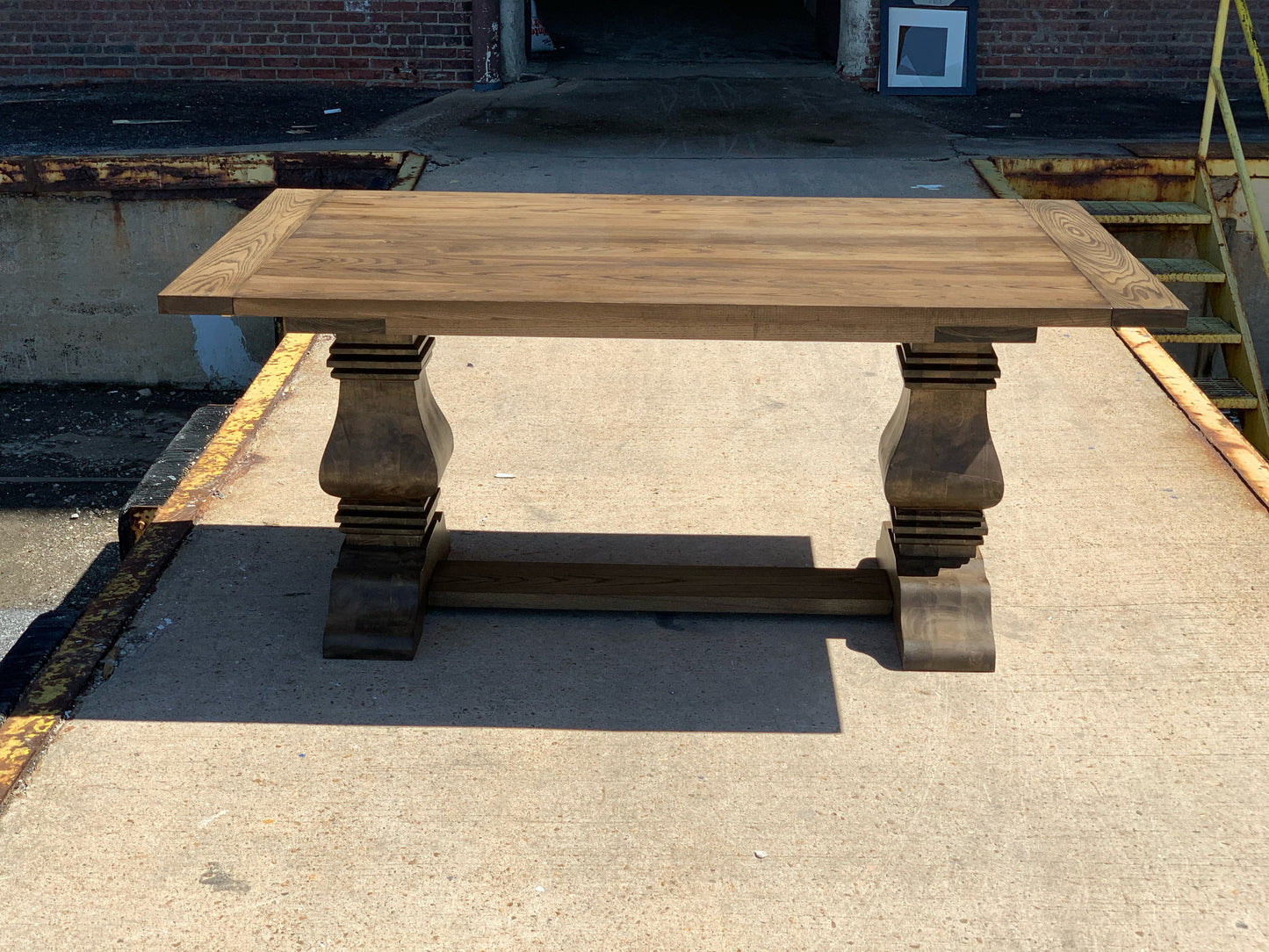 FREE SHIPPING - Restoration Hardware/Arhaus Inspired Double Pedestal Dining Table