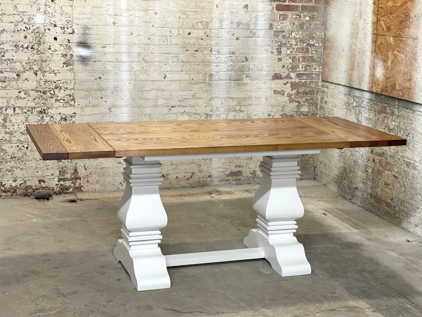 FREE SHIPPING - Restoration Hardware/Arhaus Inspired Double Pedestal Dining Table