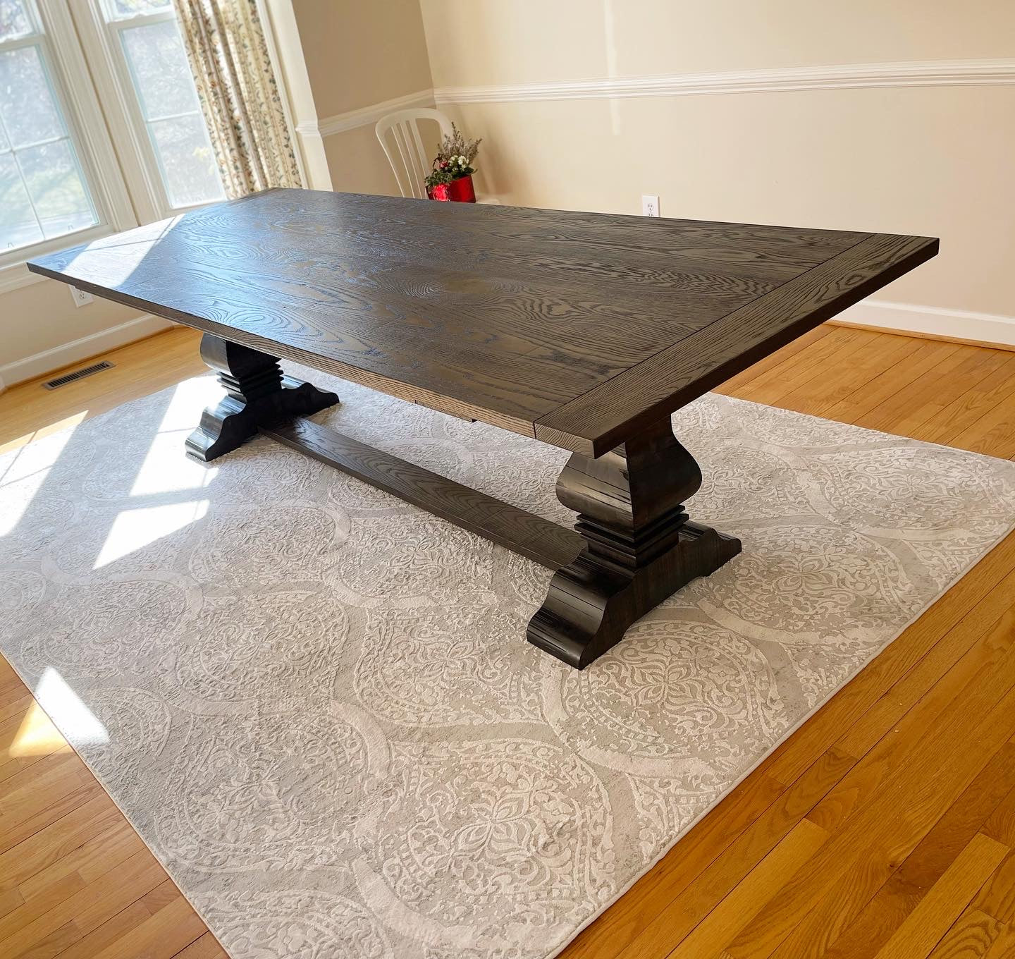 FREE SHIPPING - Restoration Hardware/Arhaus Inspired Double Pedestal Dining Table