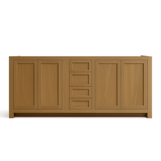 Free shipping - custom solid white oak vanity
