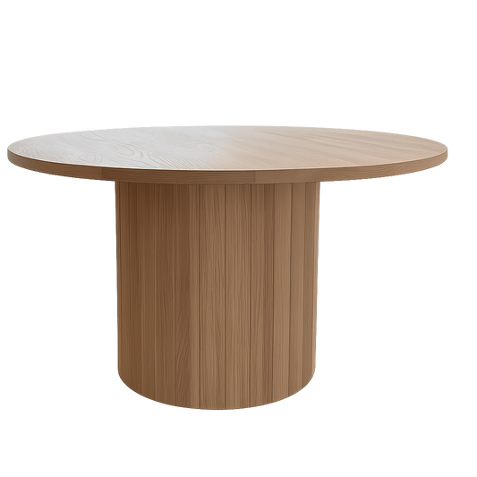 Round white oak dining table - Free shipping - Lulu and Georgia Inspired Fluted Round Dining Table