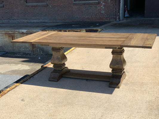 FREE SHIPPING - Restoration Hardware/Arhaus Inspired Double Pedestal Dining Table